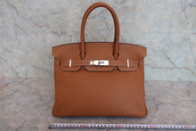 将图片加载到图库查看器，HERMES BIRKIN 30 Togo leather Gold □Q刻印 Hand bag 800020085
