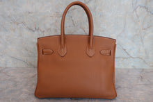 将图片加载到图库查看器，HERMES BIRKIN 30 Togo leather Gold □Q刻印 Hand bag 800020085
