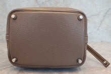 将图片加载到图库查看器，HERMES PICOTIN LOCK PM Clemence leather Etoupe gray □N刻印 Hand bag 600090203
