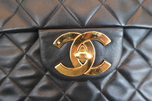 CHANEL/香奈儿 大号CF 单盖 链条包 羊皮 Black/Gold hadware(黑色/金色金属) 肩背包 600070042