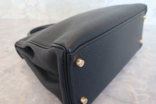 将图片加载到图库查看器，HERMES KELLY 28 Togo leather Black □I刻印 Shoulder bag 700120062

