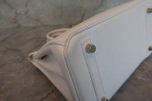 HERMES／エルメス バーキン25 ヴォーエプソン ホワイト □R刻印 ハンドバッグ 700080085