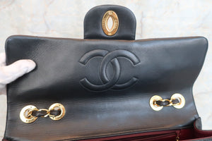 CHANEL/香奈儿 大号CF 单盖 链条包 羊皮 Black/Gold hadware(黑色/金色金属) 肩背包 600070042