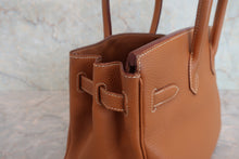 将图片加载到图库查看器，HERMES BIRKIN 30 Togo leather Gold □Q刻印 Hand bag 800020085
