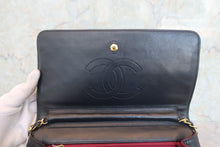 画像をギャラリービューアに読み込む, CHANEL/シャネル バイアスステッチプッシュロックチェーンショルダーバッグ ラムスキン ブラック/ゴールド金具 ショルダーバッグ 800060113
