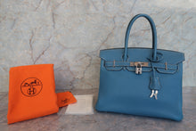 画像をギャラリービューアに読み込む, HERMES／エルメス バーキン30 トリヨンクレマンス ブルージーン □H刻印 ハンドバッグ 800010032
