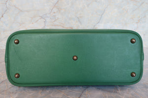 HERMES／エルメス ボリード35 バイカラー クシュベル グリーン/ネイビー 〇V刻印 ショルダーバッグ 700090136