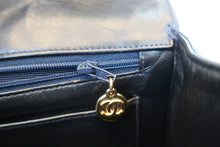 Load image into Gallery viewer, CHANEL Medium Matelasse single flap chain shoulder bag Lambskin Navy/Gold hadware Shoulder bag 600050221
