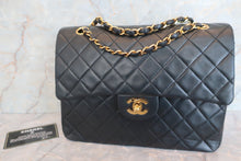 Load image into Gallery viewer, CHANEL Matelasse double flap double chain shoulder bag Lambskin Black/Gold hadware Shoulder bag 600070057
