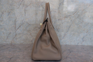 HERMES／エルメス バーキン35 トゴ トゥルティエールグレー □L刻印 ハンドバッグ 700080079