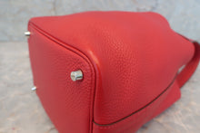 将图片加载到图库查看器，HERMES PICOTIN LOCK PM Clemence leather Rouge casaque C刻印 Hand bag 600090201
