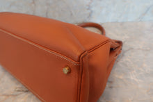 将图片加载到图库查看器，HERMES KELLY 35 Clemence leather Cognac □B刻印 Shoulder bag 600100226
