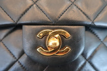 Load image into Gallery viewer, CHANEL Matelasse double flap double chain shoulder bag Lambskin Black/Gold hadware Shoulder bag 600070057
