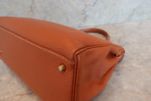 将图片加载到图库查看器，HERMES KELLY 35 Clemence leather Cognac □B刻印 Shoulder bag 600100226
