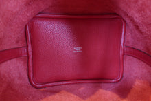 将图片加载到图库查看器，HERMES PICOTIN LOCK PM Clemence leather Rouge casaque C刻印 Hand bag 600090201
