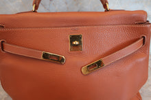 将图片加载到图库查看器，HERMES KELLY 35 Clemence leather Cognac □B刻印 Shoulder bag 600100226
