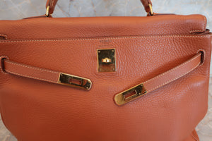 HERMES KELLY 35 Clemence leather Cognac □B刻印 Shoulder bag 600100226