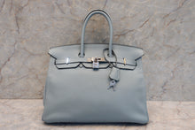 画像をギャラリービューアに読み込む, HERMES／エルメス バーキン35 トリヨンクレマンス シエル □N刻印 ハンドバッグ 700070015
