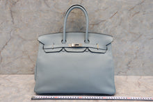 画像をギャラリービューアに読み込む, HERMES／エルメス バーキン35 トリヨンクレマンス シエル □N刻印 ハンドバッグ 700070015
