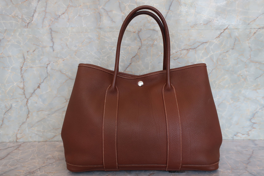HERMES／エルメス ガーデンパーティPM ネゴンダ ブラウン □K刻印 トートバッグ 700090141