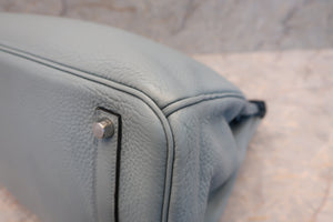 HERMES／エルメス バーキン35 トリヨンクレマンス シエル □N刻印 ハンドバッグ 700070015