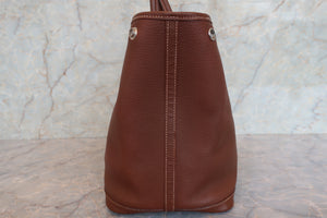 HERMES／エルメス ガーデンパーティPM ネゴンダ ブラウン □K刻印 トートバッグ 700090141