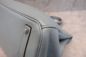 HERMES／エルメス バーキン35 トリヨンクレマンス シエル □N刻印 ハンドバッグ 700070015