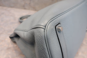 HERMES／エルメス バーキン35 トリヨンクレマンス シエル □N刻印 ハンドバッグ 700070015
