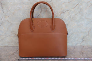 HERMES／エルメス ボリード35 クシュベル ゴールド 〇X刻印 ハンドバッグ 700080080
