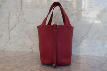 Load image into Gallery viewer, HERMES PICOTIN LOCK PM Clemence leather Ruby □R Engraving Hand bag 700120031
