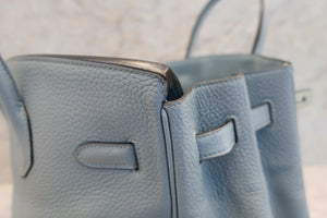 HERMES／エルメス バーキン35 トリヨンクレマンス シエル □N刻印 ハンドバッグ 700070015