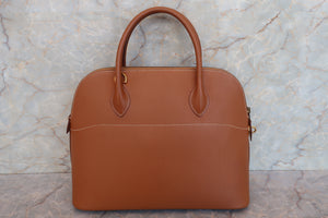 HERMES／エルメス ボリード35 クシュベル ゴールド 〇X刻印 ハンドバッグ 700080080