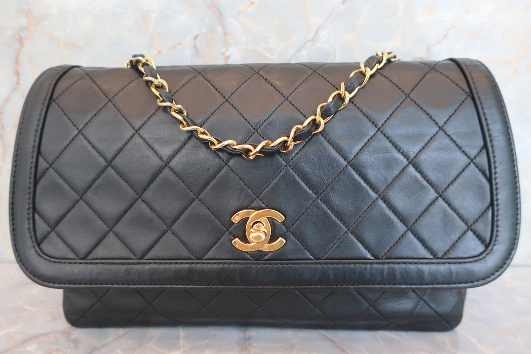 CHANEL/香奈儿 CF 单盖 链条包 羊皮 Black/Gold hadware(黑色/金色金属) 肩背包 600070015