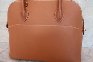 HERMES／エルメス ボリード35 クシュベル ゴールド 〇X刻印 ハンドバッグ 700080080