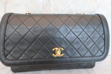 将图片加载到图库查看器，CHANEL/香奈儿 CF 单盖 链条包 羊皮 Black/Gold hadware(黑色/金色金属) 肩背包 600070015
