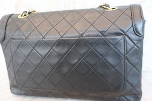 CHANEL Matelasse single flap chain shoulder bag Lambskin Black/Gold hadware Shoulder bag 600070015