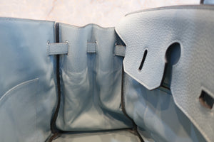 HERMES／エルメス バーキン35 トリヨンクレマンス シエル □N刻印 ハンドバッグ 700070015