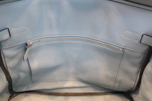 HERMES／エルメス バーキン35 トリヨンクレマンス シエル □N刻印 ハンドバッグ 700070015