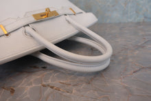 将图片加载到图库查看器，HERMES BIRKIN 30 Clemence leather White □L刻印 Hand bag 800020098
