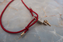 Load image into Gallery viewer, Christian  Dior Cadena・Key Motif Strap Gold plate Red/Gold hadware Strap 300010100
