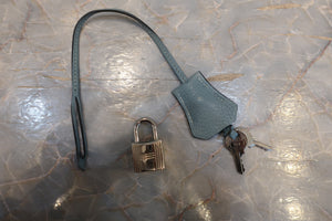 HERMES／エルメス バーキン35 トリヨンクレマンス シエル □N刻印 ハンドバッグ 700070015