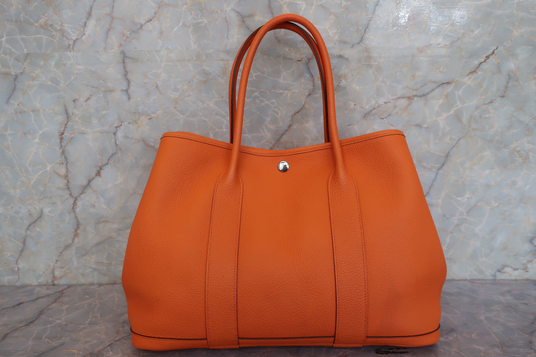 HERMES／エルメス ガーデンパーティPM ネゴンダ オレンジ □N刻印 トートバッグ 700090113
