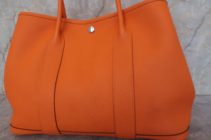 HERMES／エルメス ガーデンパーティPM ネゴンダ オレンジ □N刻印 トートバッグ 700090113