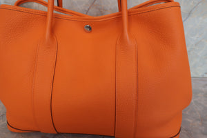 HERMES／エルメス ガーデンパーティPM ネゴンダ オレンジ □N刻印 トートバッグ 700090113