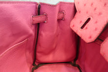 将图片加载到图库查看器，HERMES BIRKIN 25 Ostrich lether Fuschia pink □H刻印 Hand bag 600080162
