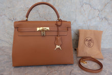 画像をギャラリービューアに読み込む, HERMES／エルメス ケリー32 クシュベル ゴールド □C刻印 ショルダーバッグ 800020166
