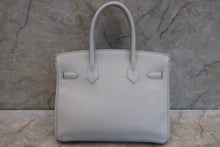 将图片加载到图库查看器，HERMES BIRKIN 30 Clemence leather Lite blue □R刻印 Hand bag 600080148
