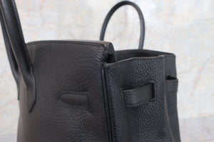 HERMES BIRKIN 35 Clemence leather Black □D刻印  Hand bag 600100201