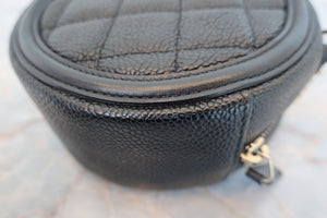 CHANEL/シャネル マトラッセラウンドチェーンショルダーバッグ キャビアスキン ブラック/ゴールド金具 ショルダーバッグ 700040044