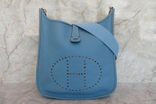 Load image into Gallery viewer, HERMES  EVELYNE 2GM Clemence leather Blue jean □H Engraving Shoulder bag 700060172
